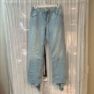 Light Blue Distressed “we the free” Women flare Jeans